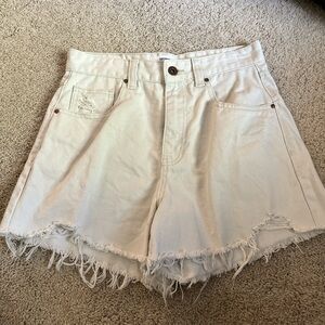 Cotton On white jean shorts